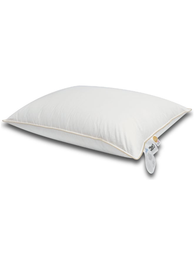 REVE Rectangular Premium Duck Down Fill Cotton Pillow White 50 x 70 cm DOWN PILLOW (BEST RANG - Image 1