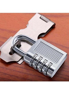 Unikkus Unikkus Number Combination Padlock Silver Painted Finish Made of Mixed Metal Lock for Luggage Bag Room Home Easy Reset Password Strong Travel Lock Door Locks Gate Lock  - Image 3