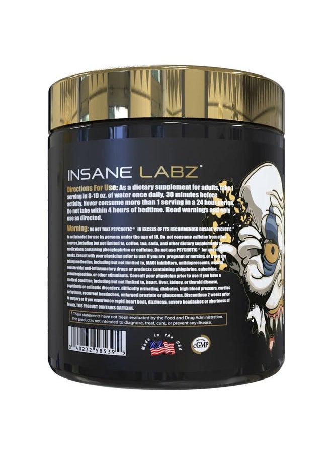 Insane labz Psychotic Gold, High Stimulant Pre Workout Powder, Extreme Lasting Energy Focus, Pumps and Endurance with Beta Alanine, DMAE Bitartrate, NO Booster (35 Servings, Orange)  - Image 3
