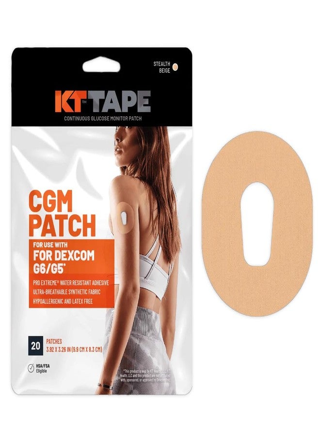 KT Tape, Dexcom G6/G5 CGM Patch, Pro Extreme Water Resistant Adhesive, Ultra-Breathable Synthetic Fabric - Image 1