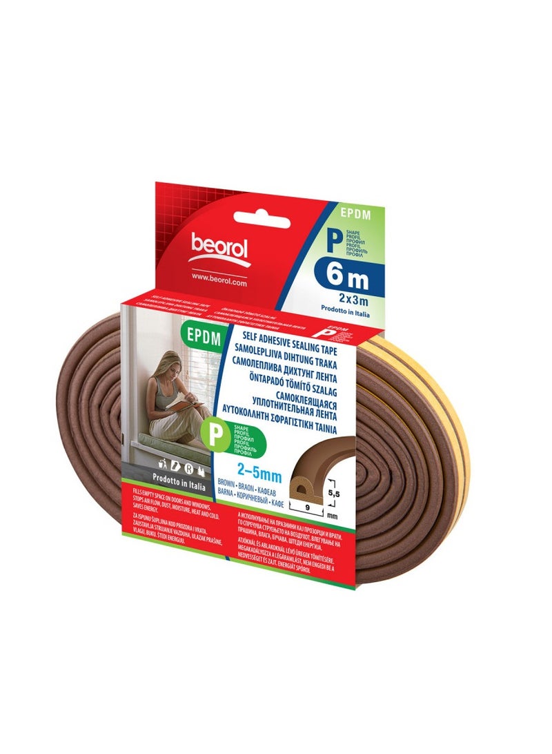 بيورول سيلف أدهيسيف دورس أند يندوز فوام سيل ستريب براون 6متر - Image 1