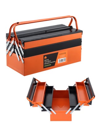 Metal Toolbox 3-Layer 5-Tray - Durable Double Handles Large Capacity Portable Upward Folding Tool Organizer with Lock Hole for Household Workshops Garage Repairs and Maintenance - pzsku/ZE7552710A629EB07404BZ/45/_/1710927314/aaae9dcb-998b-4fb3-ba7b-1fb7dd01c5e9