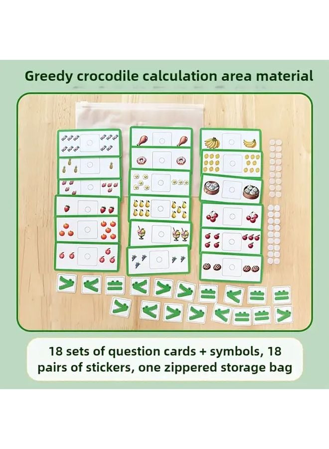 لعبة التمساح الجشع الرياضية لعبة تعليمية للأطفال تدريب التفكير - Image 1