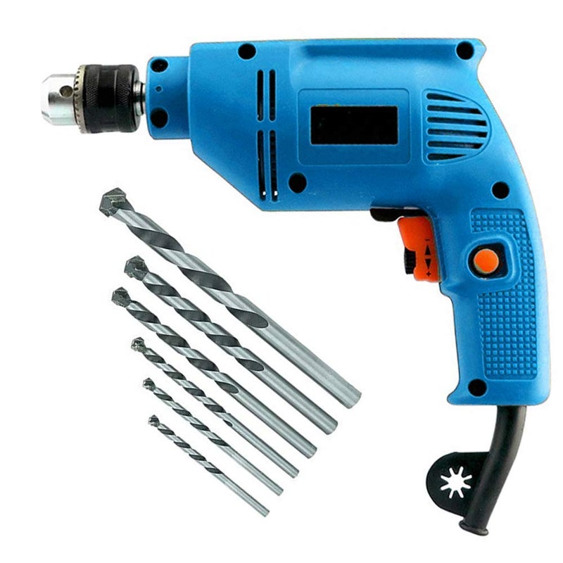 MLD MLD 10mm Drill Machine Reverse Forward Rotation and Variable Speed with Drill Bit Set Colours As Per Availability  - Image 1