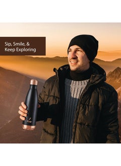 Flair Flair Spark Vacuum Insulated Steel Water Bottle (500 ml, Black), 24 Hours Hot and Cold, Leakproof, BPA-Free, Double Walled, Aqua Water Bottle, Tea Flask, Office, Gym, Travel Bottle  - Image 5