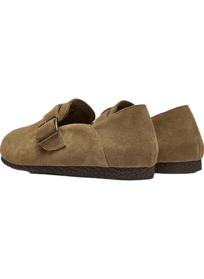 YEARCON Women'S Round Toe Flat Bottom Buckle Shoes 26790W Apricot Single Shoes Size 37 - Image 3