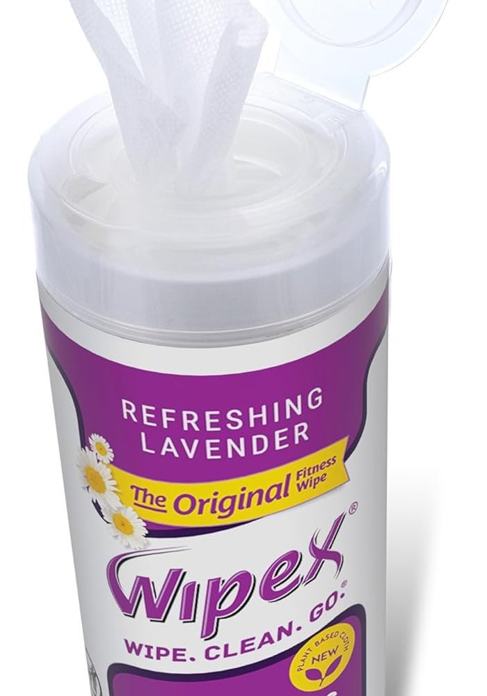 Wipex Original Fitness Equipment Wipes with Lavender Essential Oil - 50 Count Canister for Gym and Yoga Mat Cleaning - Image 4