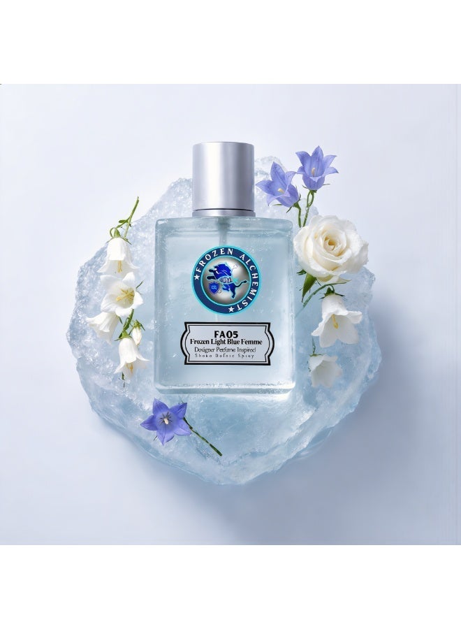 Frozen Alchemist Frozen Light Blue Women (FA05) EDP 100ml for Women by Frozen Alchemist | Fresh Fruity Floral Fragrance | Citrus, Apple, Bamboo & Musk Notes | Long Lasting Eau De Parfum - Image 2