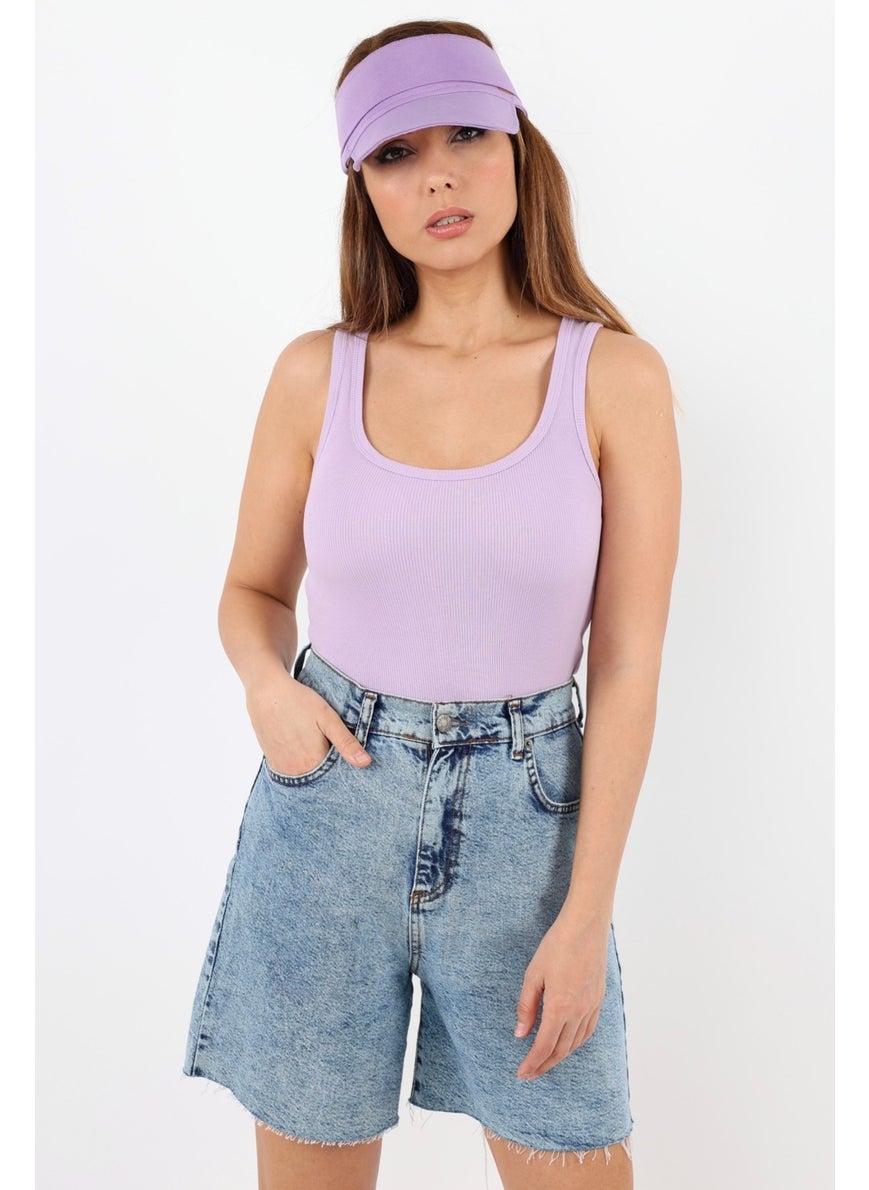 Ritnice - Women's Cotton Premium Texture Lilac Cotton Basic Ribbed Athlete - Image 1