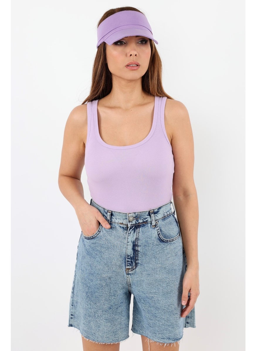 Ritnice - Women's Cotton Premium Texture Lilac Cotton Basic Ribbed Athlete - Image 1