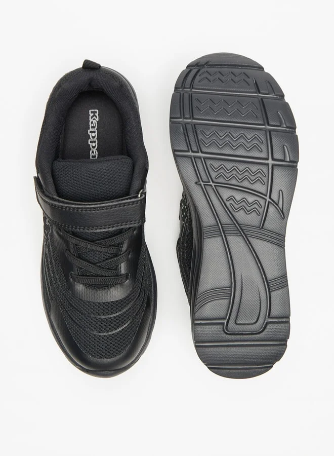 Kappa Boys' Mesh Textured Walking Shoes with Hook and Loop Closure