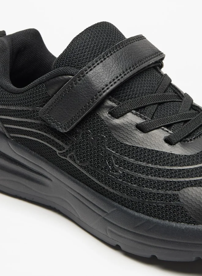 Kappa Boys' Mesh Textured Walking Shoes with Hook and Loop Closure