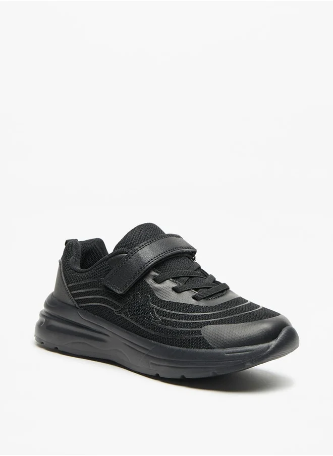 Kappa Boys' Mesh Textured Walking Shoes with Hook and Loop Closure