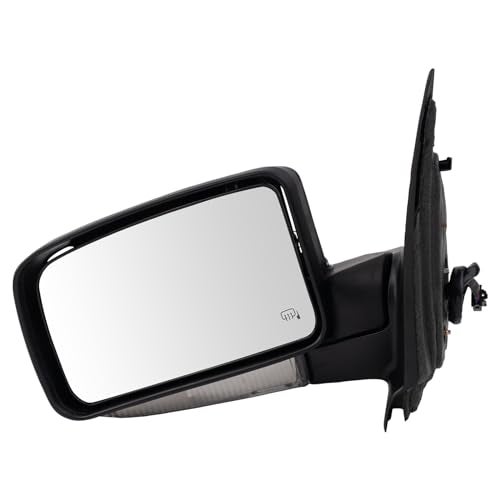 TRQ Driver Side Power Heated Folding Mirror Smooth Black Compatible with 2005-2006 Ford Expedition 2003-2006 Lincoln Navigator FO1320570 - Image 1