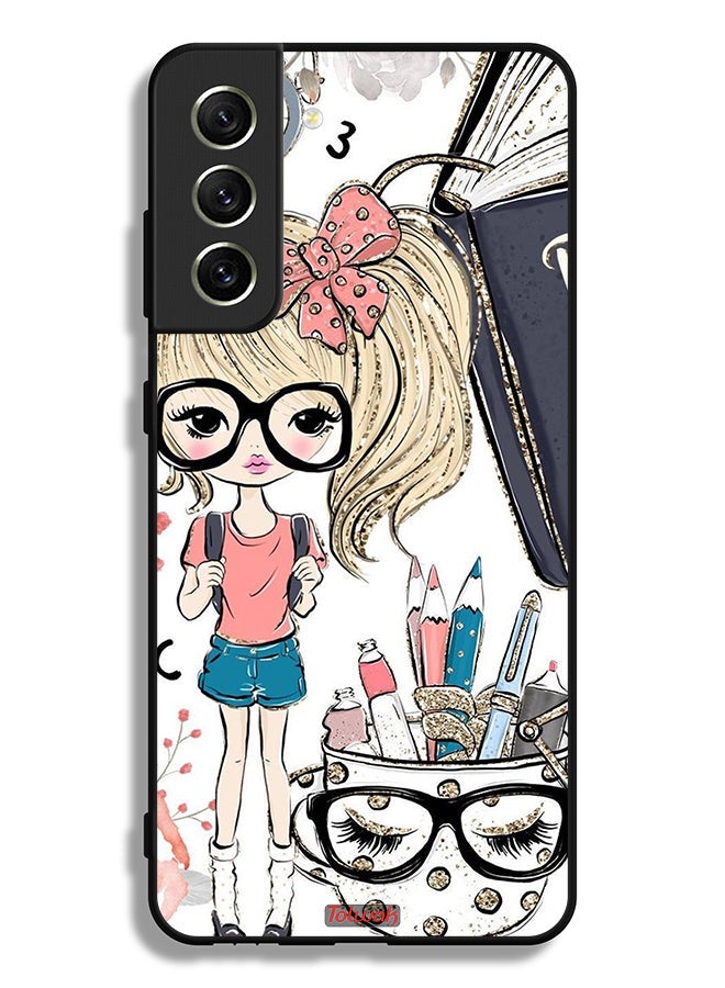 Tolwak Samsung Galaxy S21 FE 5G Protective Case Cover Unicorn Girl Art - Image 3