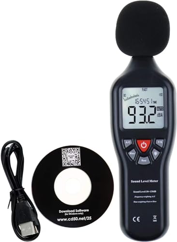 GAIN EXPRESS Decibel Meter Sound Level Meter Recorder Digital dB Meter Professional Noise Meter Detector Monitor 30dB to 130dB Portable SPL Decibel Meter with Data Logging for Home, Office, Outside - Image 1