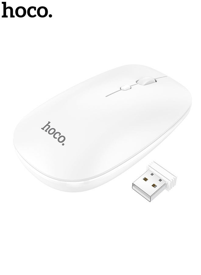 هوكو. فأرة وايرلس للأعمال بتصميم فني مزدوج الوضعية GM15 (أبيض) - Image 1