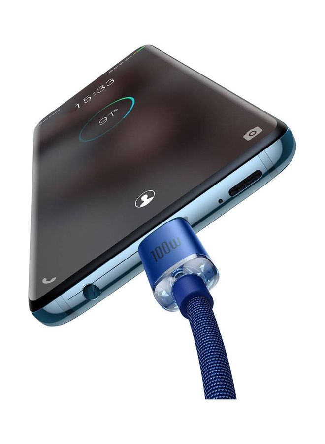 بيسوس كابل 100 وات 4 أقدام USB C إلى USB C شحن سريع كابل من النايلون المضفر من النوع C لهاتف iPhone 15 Pro/iPhone 15 Pro Max/iPhone 15 Plus/iPad Air/iPad Pro/MacBook Pro Samsung Galaxy S23/Huawei/Xiaomi وغيرها الكثير - Image 5