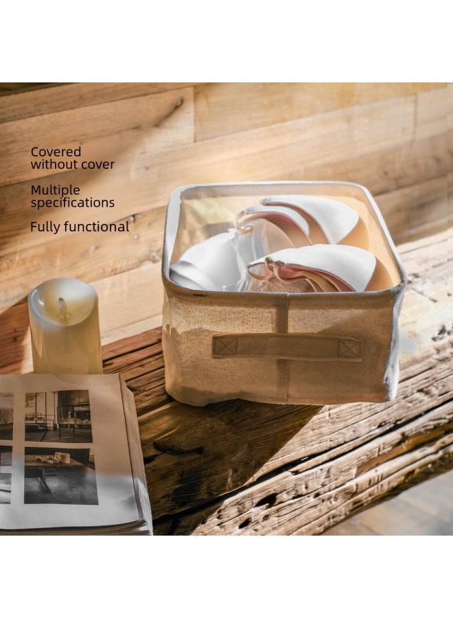 Quiet Cotton Clothes Storage Box Wardrobe Fabric Clothes Storage Box Quilt Finishing Toy Sundries Basket - Image 3