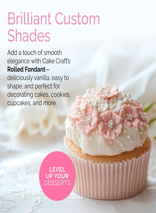 Cake Craft Rolled Fondant – Easy to Use, Vanilla Flavor, Nut-Free, Gluten-Free, Vegan – Perfect for Decorating Cakes, Cupcakes, and Cookies – 2.2 lb White - Image 3