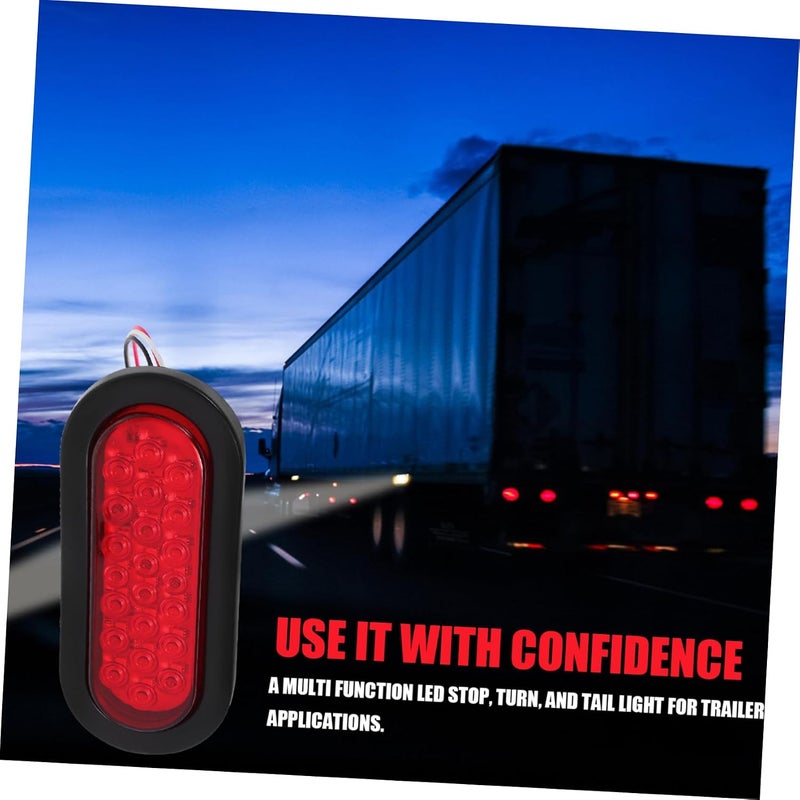 Hardness boosted processed substance 22 LED Red LED Side Marker Lights Flush Mount Tail/Brake/Turn Signal for Truck Trailer Bus 12V Automotive LED Rear Lights Multi-market varied design options - Image 2