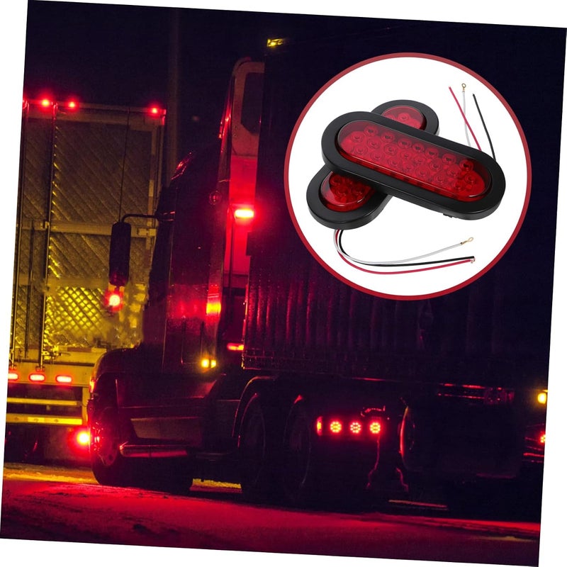 Hardness boosted processed substance 22 LED Red LED Side Marker Lights Flush Mount Tail/Brake/Turn Signal for Truck Trailer Bus 12V Automotive LED Rear Lights Multi-market varied design options - Image 3