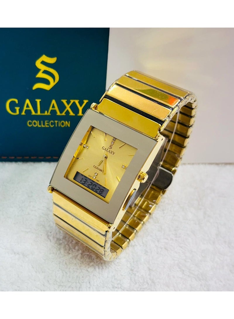 جالاكسي ساعة يد فاخرة مقاومة للماء ملونة رخيصة بشعار مخصص للرجال ساعة يد رياضية من السيراميك الحيوي من البولي كربون - Image 1