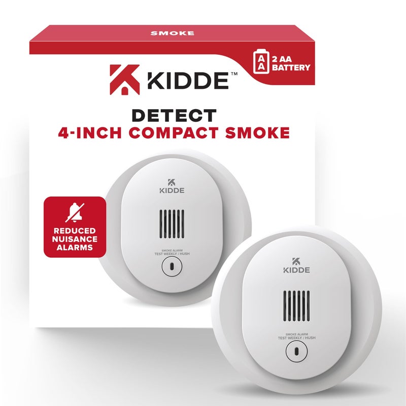 Kidde Smoke Detector 4Inch Compact AA Battery Powered 10SDR - Image 1
