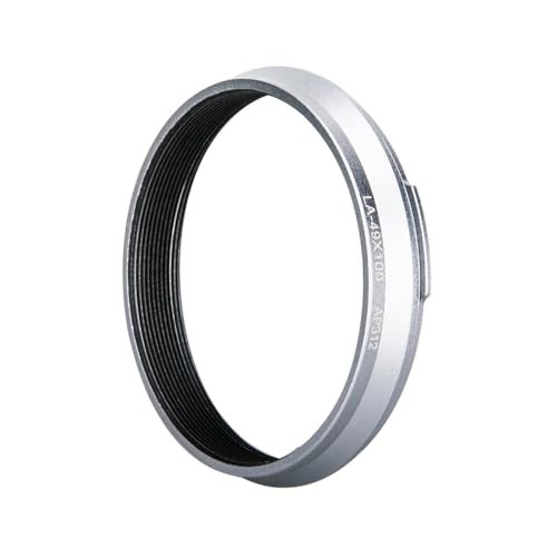 JJC 49mm Metal Lens Filter Adapter Ring for Fujifilm X100VI X100V X100F X100T X100S X100 X70 Camera Installing 49MM UV CPL ND Filter Lens Cap Replace Fujifilm AR-X100 - Silver (NOT Fits Original Lens Cap) - Image 1