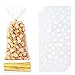 CPTBAG Spring Daisy Treat Bags 100pcs Groovy White Daisy Flower Party Cellophane Plastic Gift Goodie Cookies Candy Bags with Twist Ties Clear for Wedding Birthday Spring Hippie Daisy Flower Party Supplies - Image 1