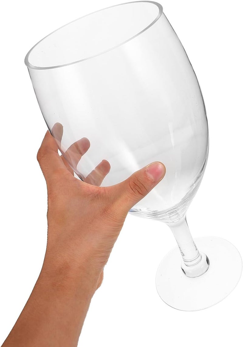 Lurrose Oversized Goblet 1500ml Jumbo Wine Glass Prank Prop Large Stemmed Glass for Parties and Entertaining Novelty Cup - Image 4