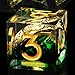 EZUO Golden Ring DND Dice Set 7pcs DD Polyhedral Sharp Edge Resin Dice with Box Rings Dice Set for Role Playing Dungeons and Dragons Playing Games for D and D MTG RPG Table Game Gifts Green - Image 2