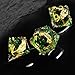 EZUO Golden Ring DND Dice Set 7pcs DD Polyhedral Sharp Edge Resin Dice with Box Rings Dice Set for Role Playing Dungeons and Dragons Playing Games for D and D MTG RPG Table Game Gifts Green - Image 4