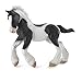Collecta Gypsy Foal Black White Piebald Horse Toy - Image 3
