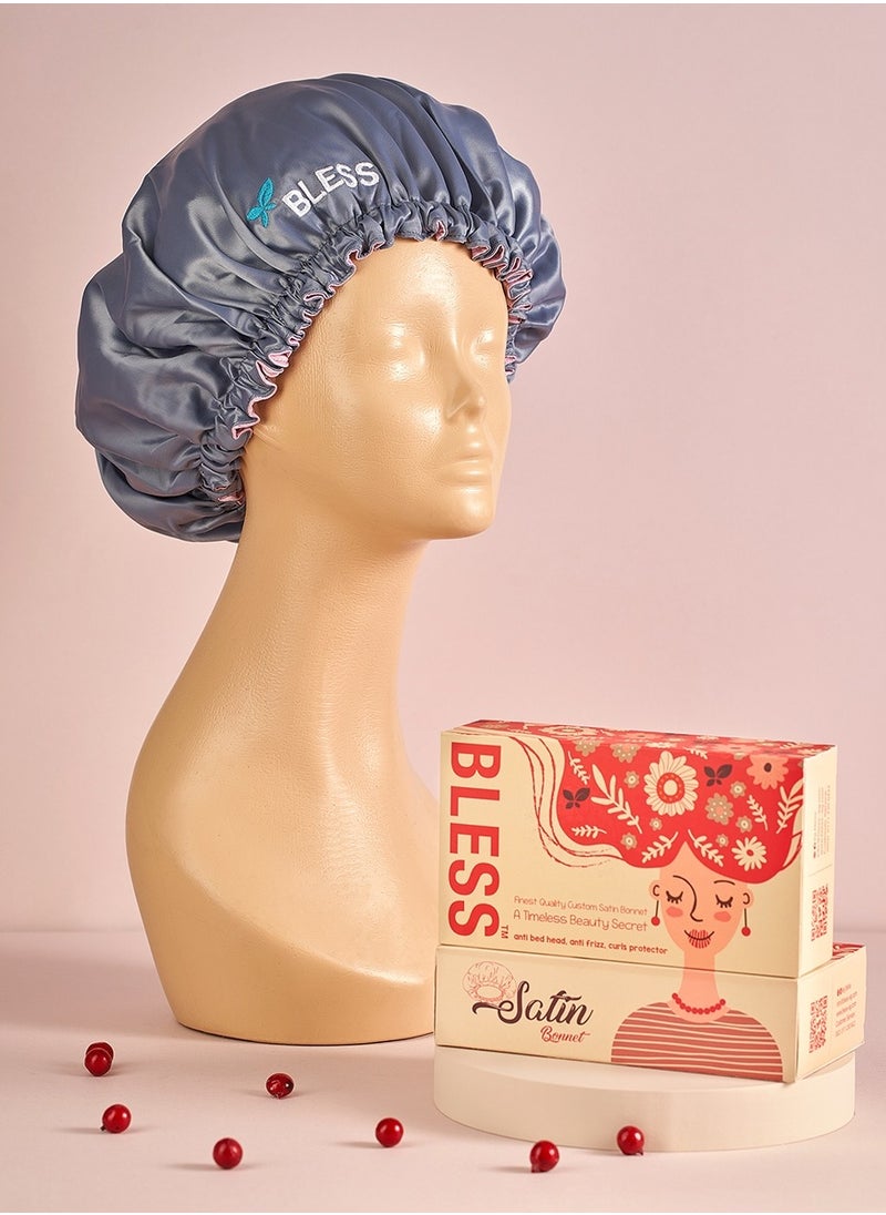 Bless Satin bonnet - Grey  - Image 2