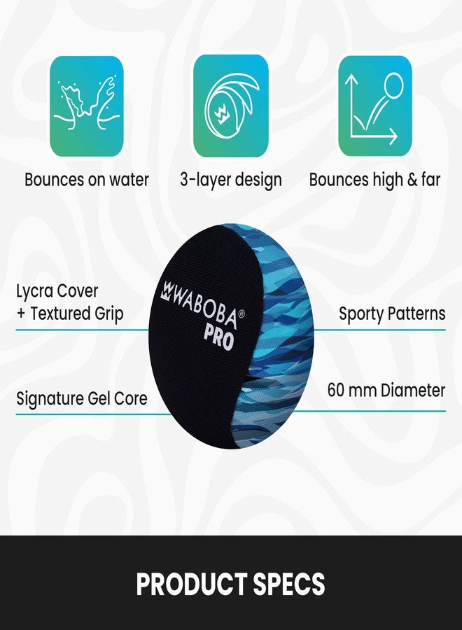 Waboba Water Skipping Ball Toy for Swimming Pool and Beach Games - Water Bouncing Ball Gift for Kids and Teens – Pro Blue Waves - Image 3