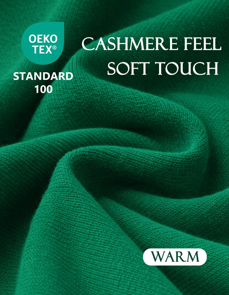 PULI Women's Elegant Shawl Wraps Soft Open Front Poncho Sweater for Spring Fall Winter sea green - Image 4