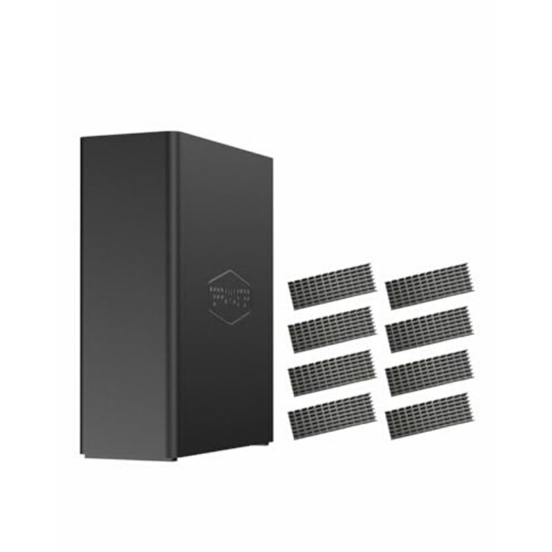 TERRAMASTER F8 SSD 8-Bay All-Flash NAS N95 8GB DDR5 10GbE Diskless Supports eight M.2 NVMe SSDs and up to 64TB in a compact lightweight NAS for fast photo video and media storage. - Image 1