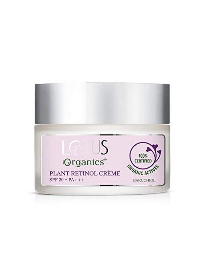 Lotus Organics+ - Bakuchiol Plant Retinol Face Cream ; 100% Organic Bakuchiol ; Spf 20 ; Pa+++ ; Sulphate & Paraben Free ; All Skin Types ; 50G - Image 1
