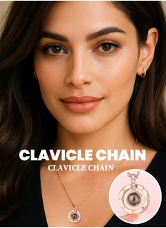 Generic Ladies' charm necklace, heart-shaped metal jewelry, elegant and luxurious necklace, adorable pendant necklace suitable for girls, versatile necklace for various occasions  - Image 2