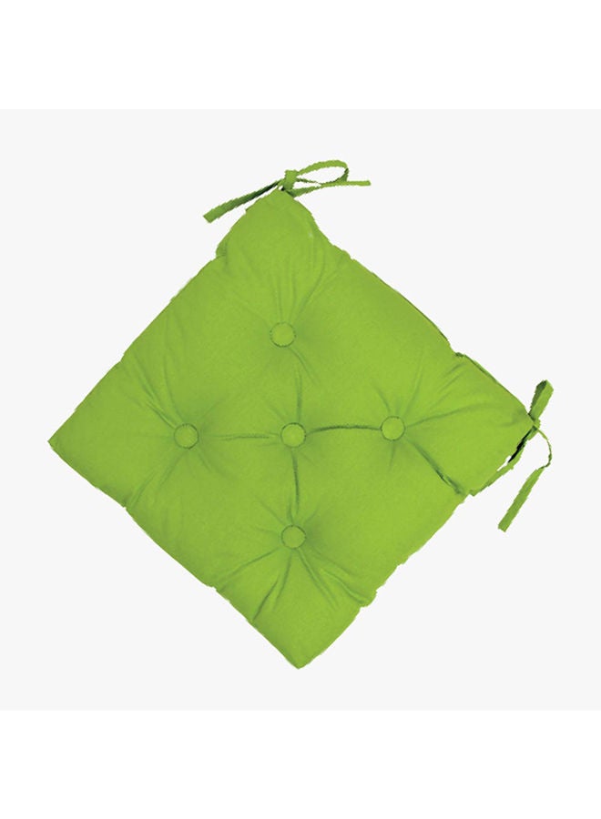 DANUBE HOME Ayaana Chair Pad Polyester Canvas Dyed Chair Pad For Living Room  L 40 x W 40 cm  Green  - Image 1