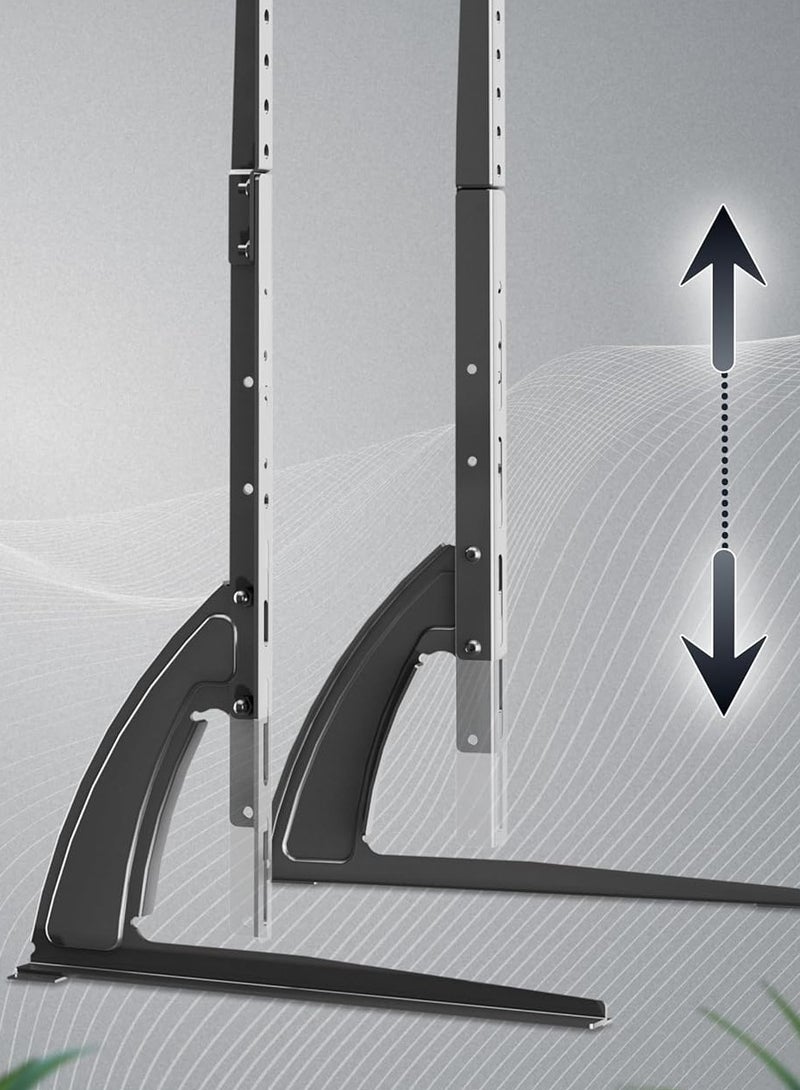 ELTRAZONE Universal TV Stand Height Adjustable TV Stand for 30-65 Inch up to 40 kg, Max. VESA 800 x 400, Sturdy Steel, Black - Image 5