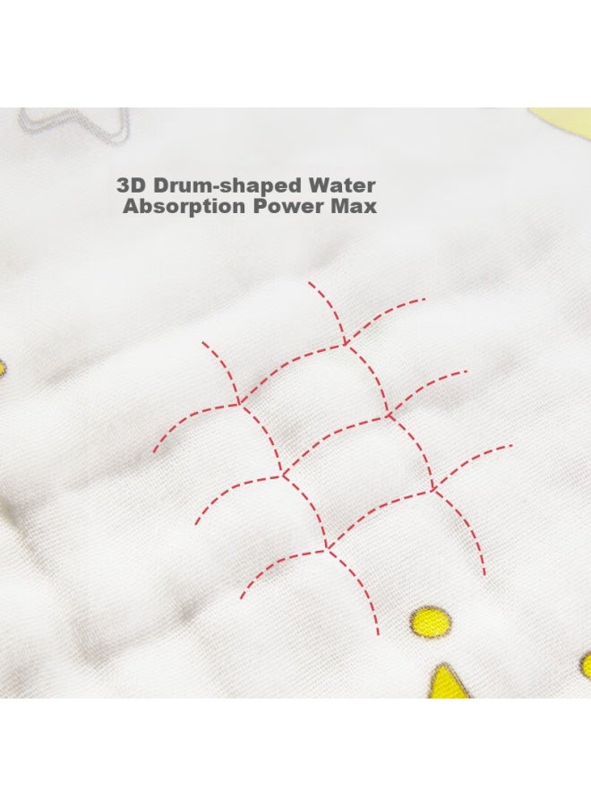 Baber'S Babybox 6-layer Pure Cotton Baby Gauze Bath Towel Class A Newborn Baby Children Bath Towel 110*110cm - Image 1