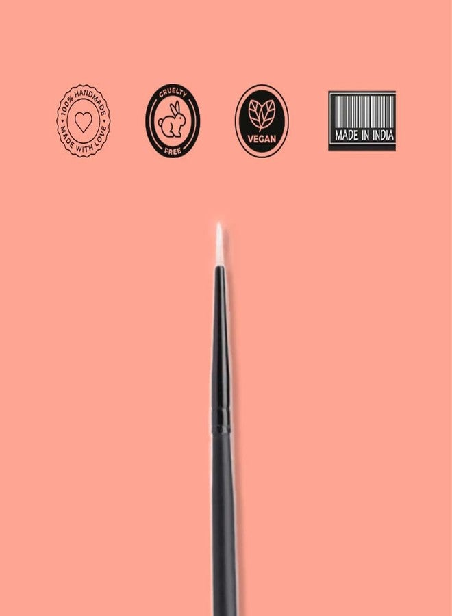 Cuffs N Lashes E012 Fine Liner Brush | Ultra-Precise Eyeliner Brush for Gel, Liquid &Cream | Soft Bristles for Smooth Application | Cruelty-Free &Handmade in India - Image 4