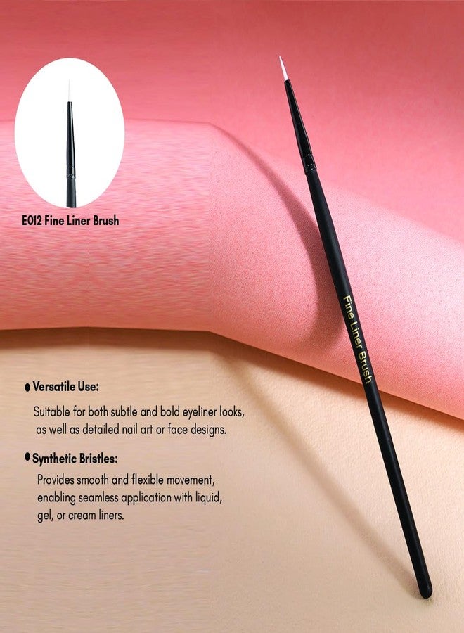 Cuffs N Lashes E012 Fine Liner Brush | Ultra-Precise Eyeliner Brush for Gel, Liquid &Cream | Soft Bristles for Smooth Application | Cruelty-Free &Handmade in India - Image 2