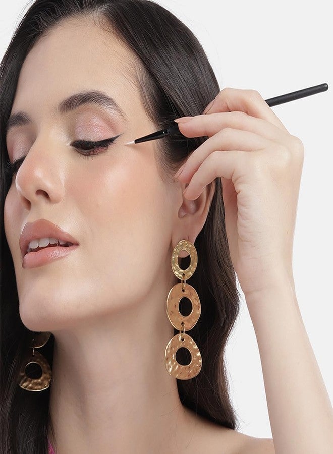 Cuffs N Lashes E012 Fine Liner Brush | Ultra-Precise Eyeliner Brush for Gel, Liquid &Cream | Soft Bristles for Smooth Application | Cruelty-Free &Handmade in India - Image 3