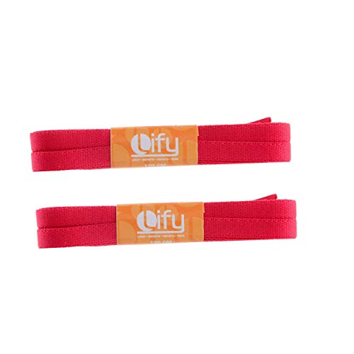 Lify 2 Pair Polyester Flat Shoe Laces for Athletic, Running - 5/16 Wide Shoelaces for Sneakers Shoes Boot Strings (180CM (70.86 Inch), Red) - Image 2