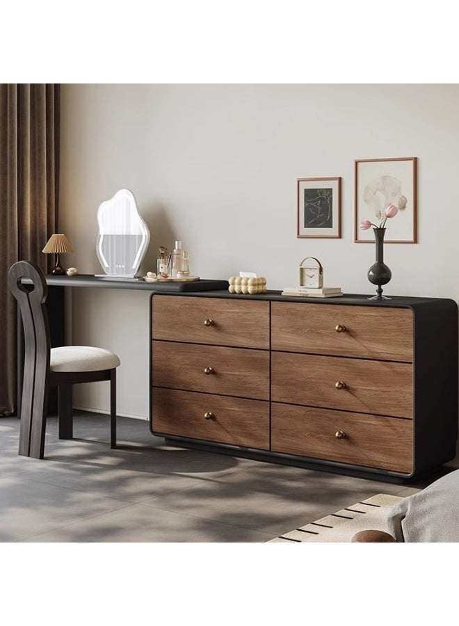 Baytonia Dressing Table Pascal with Mirror - Brown & Black - Image 2