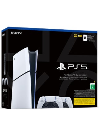 وحدة تحكم سوني PS5 سليم (الإصدار الرسمي) حزمة رقمية مع وحدات تحكم دوال سينس لاسلكية إضافية - view 4