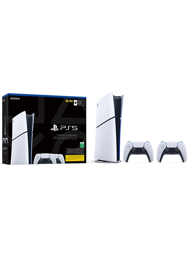 سوني وحدة تحكم سوني PS5 سليم (الإصدار الرسمي) حزمة رقمية مع وحدات تحكم دوال سينس لاسلكية إضافية - Image 1